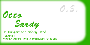 otto sardy business card