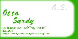 otto sardy business card